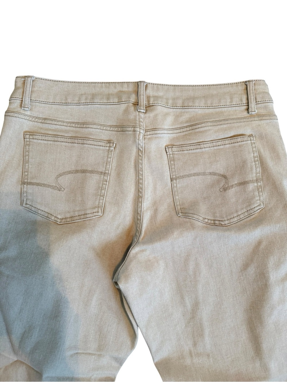 Women’s Time and Tru mid rise stretch beige bootcut jeans Size 16 - Picture 6 of 9